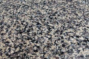 Floor coated in chocolate flake epoxy